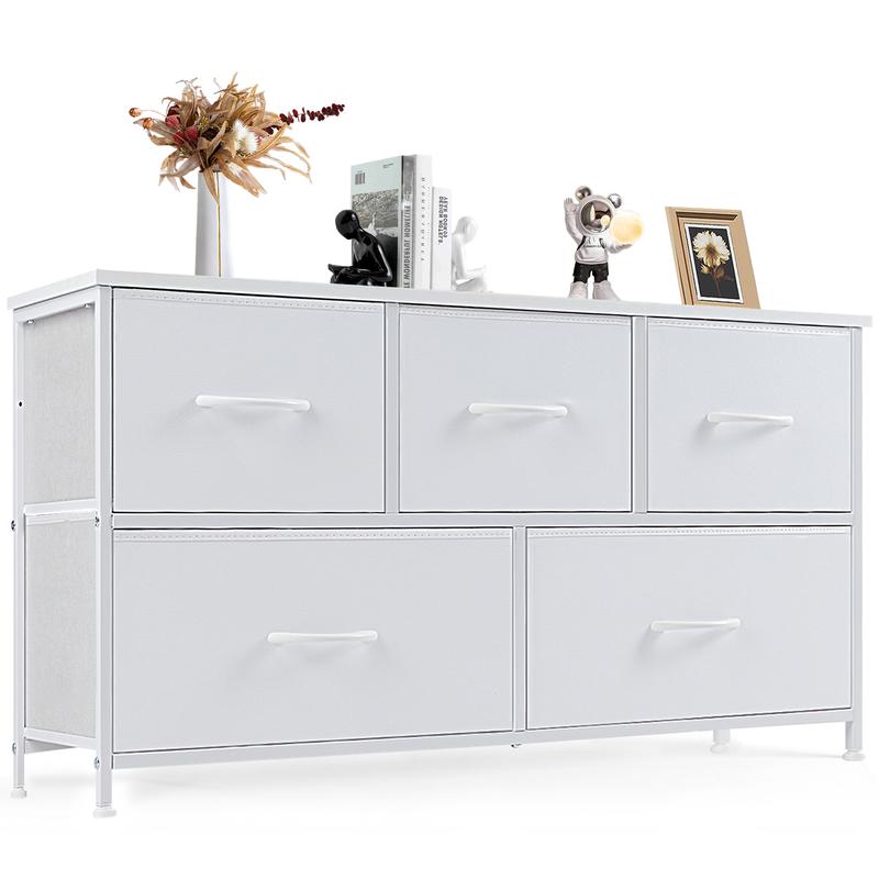 5 Drawer Fabric Storage Dresser for Bedroom, Closet & Entryway