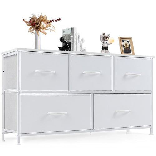 5 Drawer Fabric Storage Dresser for Bedroom, Closet & Entryway