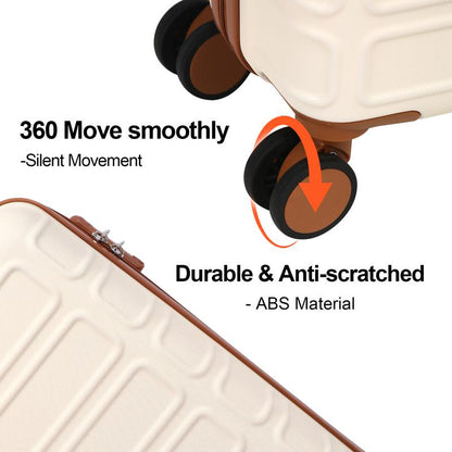 4 Piece Luggage Set with TSA Lock, Expandable Hardshell Spinner Wheels