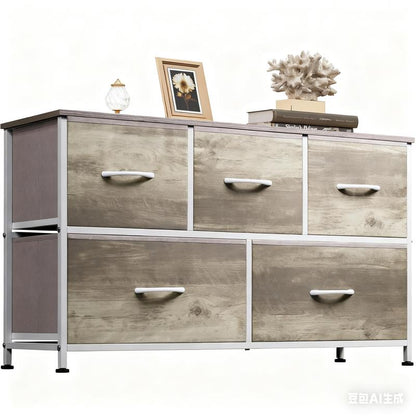 5 Drawer Fabric Storage Dresser for Bedroom, Closet & Entryway
