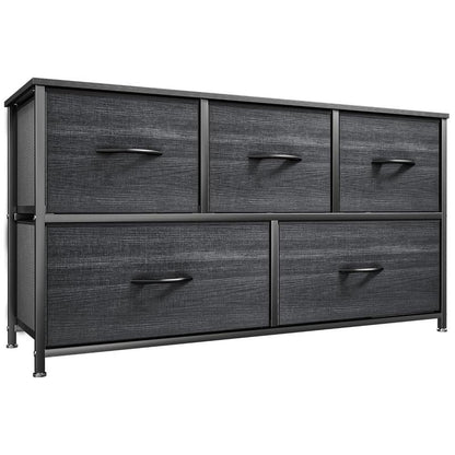 5 Drawer Fabric Storage Dresser for Bedroom, Closet & Entryway