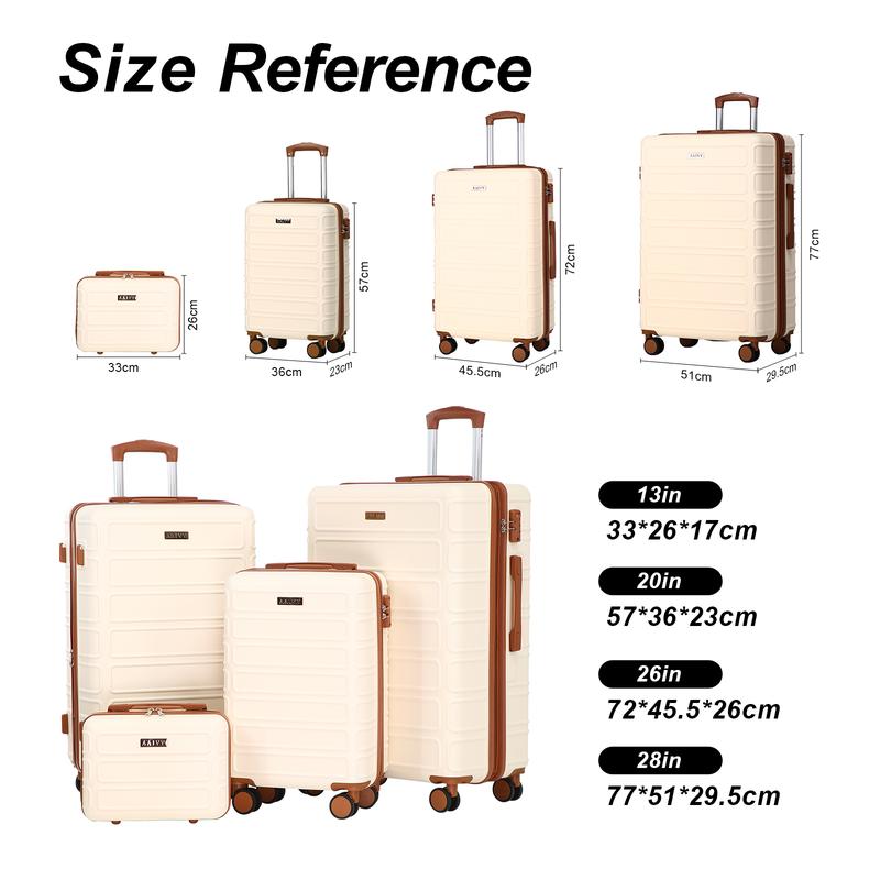 4 Piece Luggage Set with TSA Lock, Expandable Hardshell Spinner Wheels