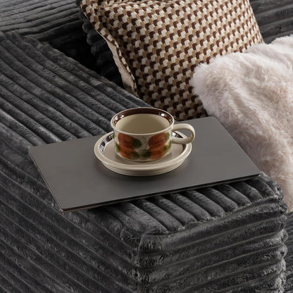 Plush Corduroy L-Shape Sofa – Ready to Lounge, No Assembly