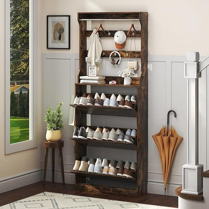 Ez Thin Wooden Shoe Rack – 3 Doors