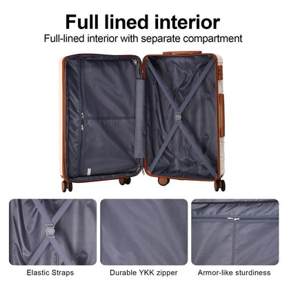 4 Piece Luggage Set with TSA Lock, Expandable Hardshell Spinner Wheels