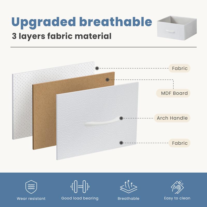 5 Drawer Fabric Storage Dresser for Bedroom, Closet & Entryway